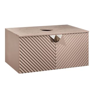 Тумба RUNO Андорра 85 кашемир серый дуб какао подвесная под накладной умывальник (00-00002017)